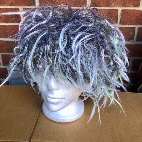 Rubie’s Nuclear Zombieman Wig Green Gray Messy Hair Cosplay Halloween Discontinu - Picture 3 of 6